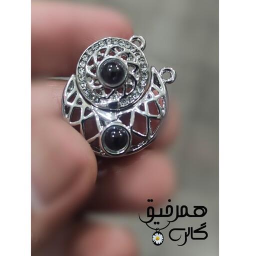گردنبند مگنتی  دوستی ماه و خورشید مخصوص عاشقا با نگین دوستت دارم با زنجیر دیپلمات